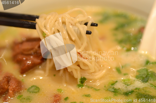 Image of Japanese ramen in restaurant