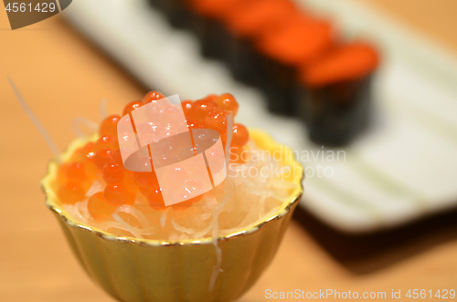 Image of Closed up of salmon roe