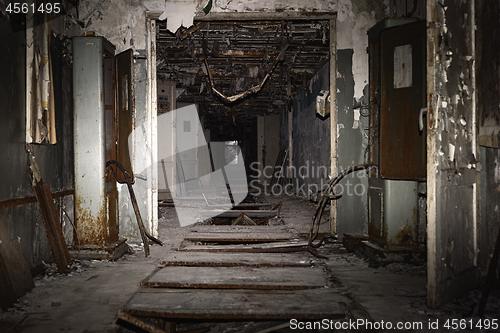 Image of Abandoned corridor in Pripyat Chernobyl Exclusion Zone 2019