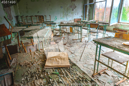 Image of Abandoned Classroom in School number 5 of Pripyat, Chernobyl Exclusion Zone 2019