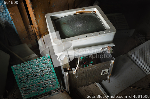 Image of Old industrial computer parts