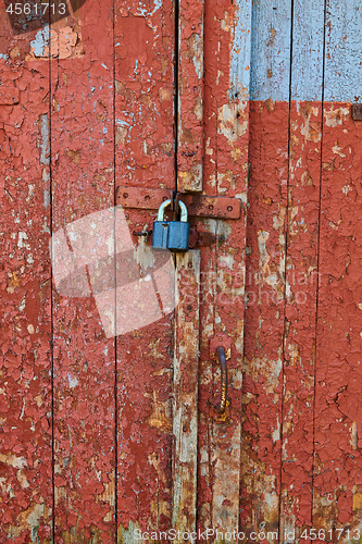 Image of Old red wood surface