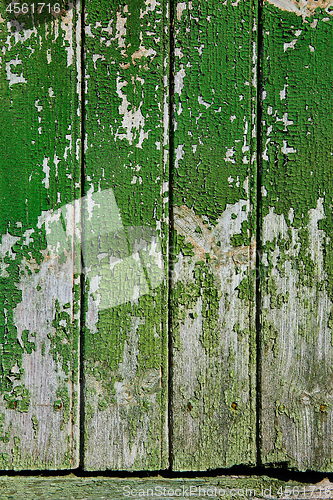 Image of Old green wood surface