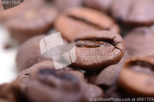 Image of Roasted coffee bean close up. Food background