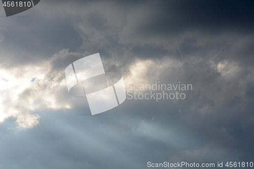 Image of Background of dark clouds before a thunder-storm