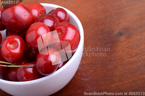 Image of Close up of sweet fresh cherry berries