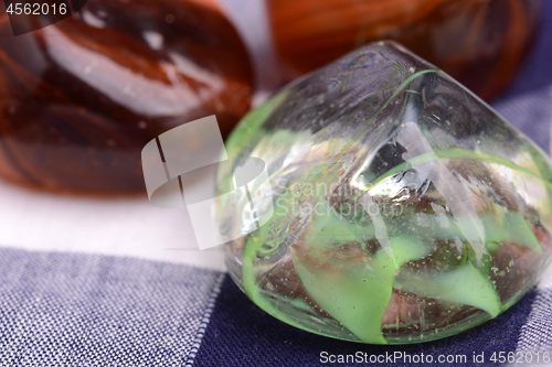 Image of Close up view of big green stone background.