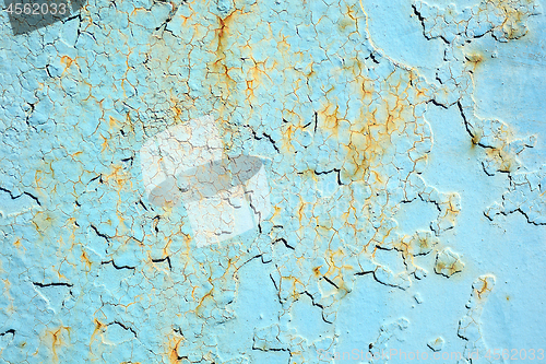 Image of blue Dark rusty metal texture. Vintage effect.