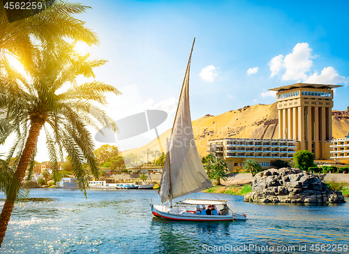 Image of Sailboats on the Nile