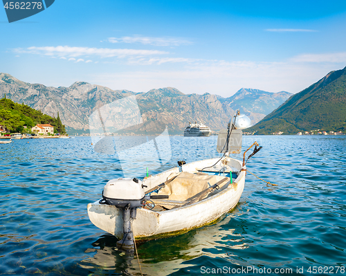 Image of Boat in the bay of Kotor