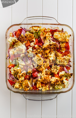 Image of Baked vegetables with feta cheese