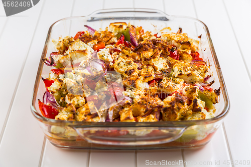 Image of Baked vegetables with feta cheese