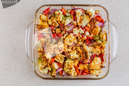 Image of Baked vegetables with feta cheese