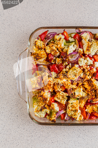 Image of Baked vegetables with feta cheese