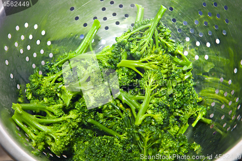 Image of Boiled broccoli in a druschlag