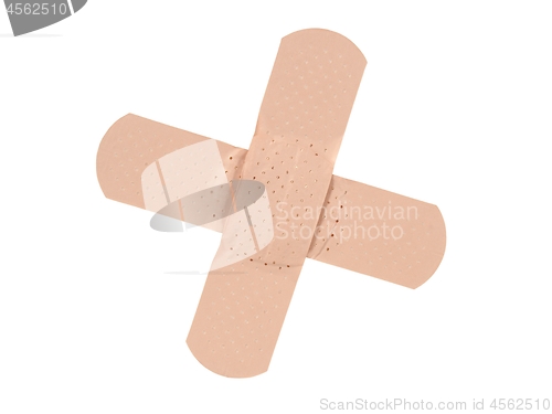 Image of Adhesive band-aid cross on white