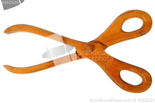 Image of Wooden serving tongs