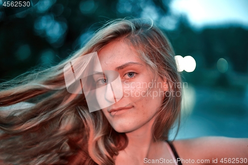 Image of Young woman outdoor portrait