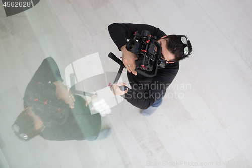 Image of videographer at work