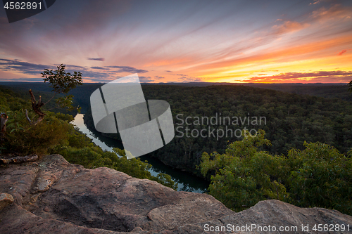 Image of Nepean Gorge and Nepean River at sunset