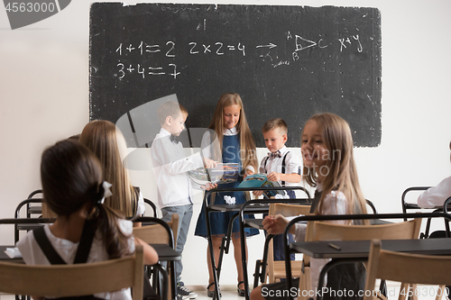 Image of School children in classroom at lesson