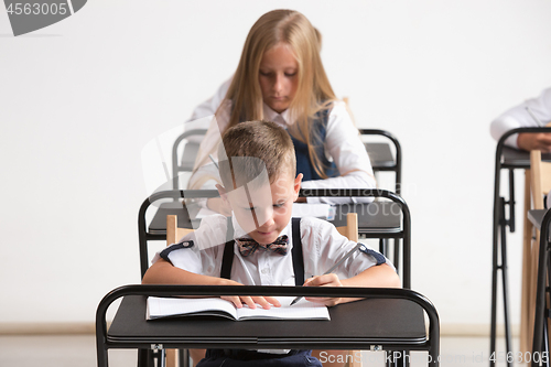 Image of School children in classroom at lesson