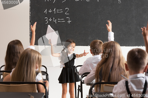 Image of School children in classroom at lesson