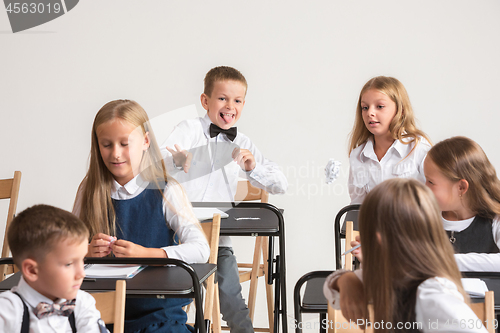 Image of School children in classroom at lesson