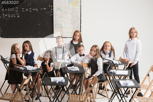 Image of School children in classroom at lesson