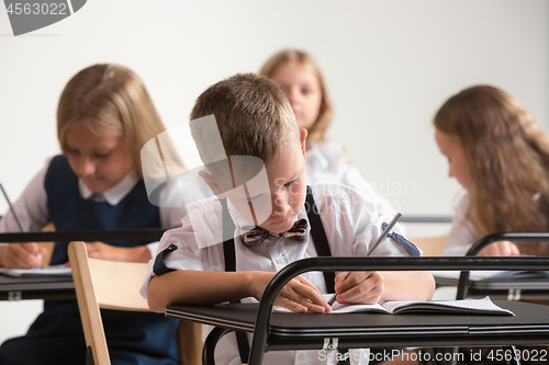 Image of School children in classroom at lesson