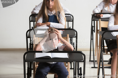 Image of School children in classroom at lesson