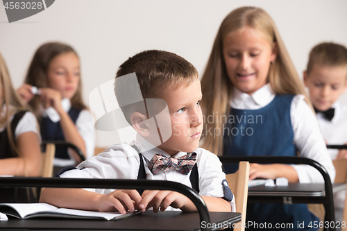 Image of School children in classroom at lesson