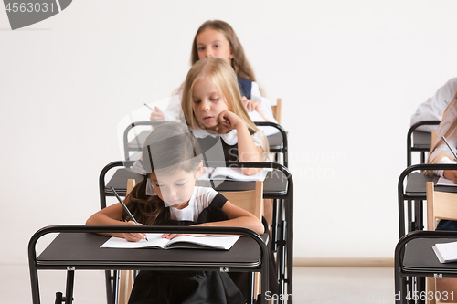 Image of School children in classroom at lesson