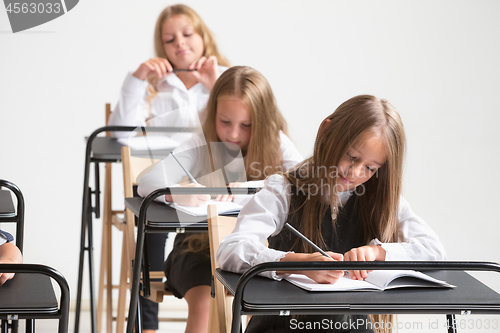 Image of School children in classroom at lesson