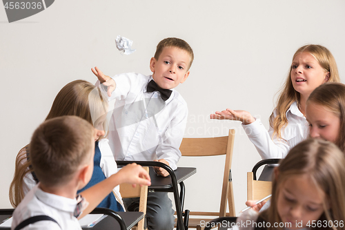 Image of School children in classroom at lesson