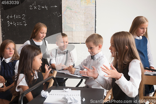 Image of School children in classroom at lesson