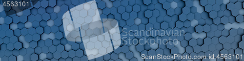 Image of blue hexagon background