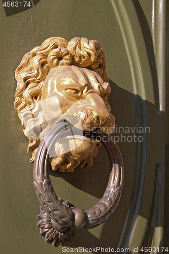 Image of Gold Lion Knocker