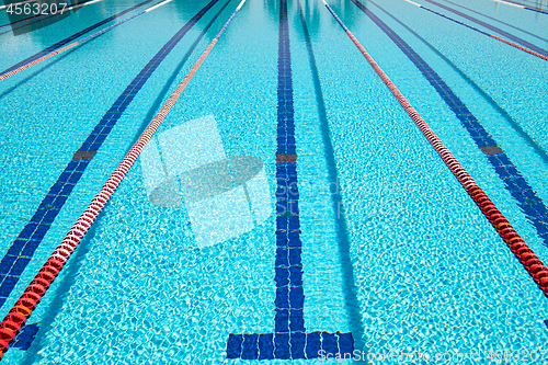 Image of Olympic Swimming pool background on a bright Sunny day