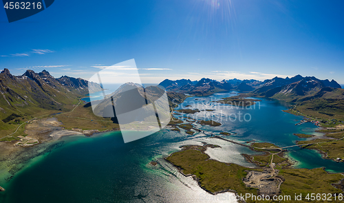 Image of Fredvang Bridges Panorama Lofoten islands