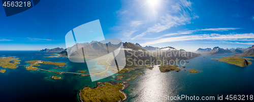 Image of Fredvang Bridges Panorama Lofoten islands