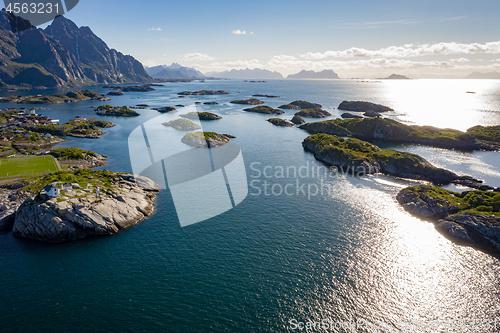 Image of Henningsvaer Lofoten is an archipelago in the county of Nordland