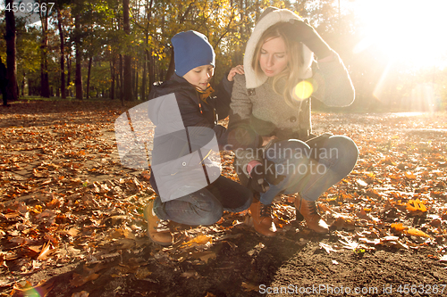 Image of Son and Mother in the Park