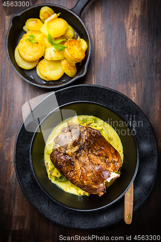 Image of Roaster Pork Knuckle - Traditional German cuisine, Eisbein