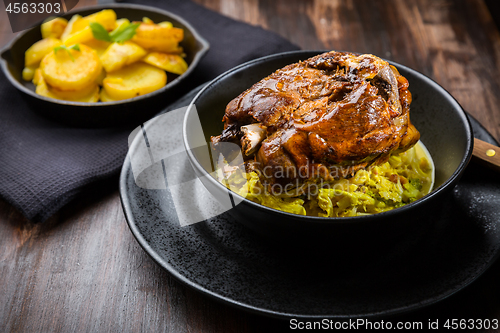 Image of Roaster Pork Knuckle - Traditional German cuisine, Eisbein