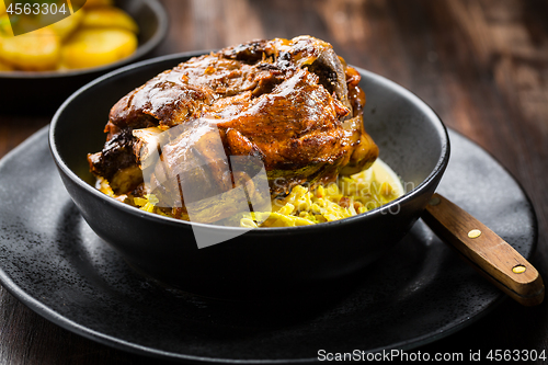 Image of Roaster Pork Knuckle - Traditional German cuisine, Eisbein