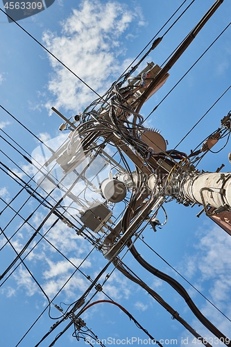 Image of Many electric cables