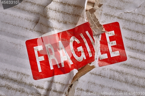 Image of Fragile stamp closeup