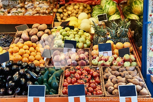 Image of Fruits and Vegetables at the market
