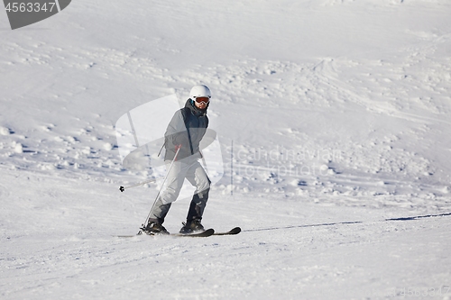 Image of Skiing in the winter snowy slopes